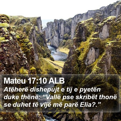 Mateu 17:10 ALB Bible Verse Image