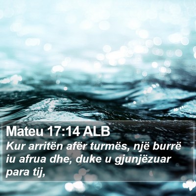 Mateu 17:14 ALB Bible Verse Image