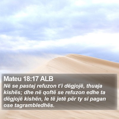 Mateu 18:17 ALB Bible Verse Image