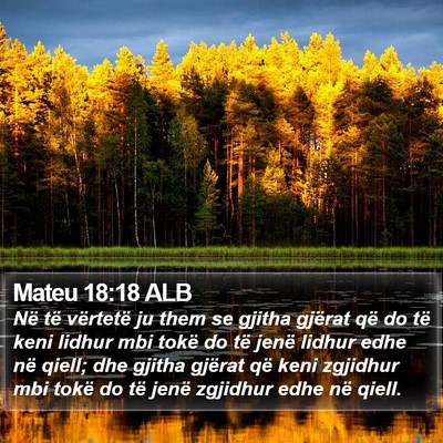 Mateu 18:18 ALB Bible Verse Image