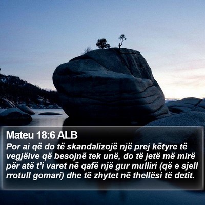Mateu 18:6 ALB Bible Verse Image
