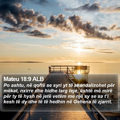 Mateu 18:9 ALB Bible Verse Image