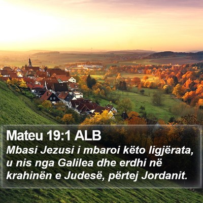 Mateu 19:1 ALB Bible Verse Image