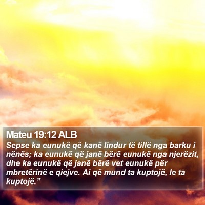 Mateu 19:12 ALB Bible Verse Image