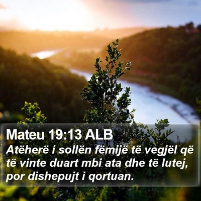 Mateu 19:13 ALB Bible Verse Image