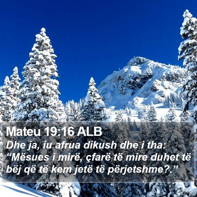 Mateu 19:16 ALB Bible Verse Image