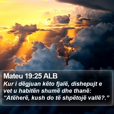 Mateu 19:25 ALB Bible Verse Image
