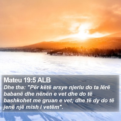 Mateu 19:5 ALB Bible Verse Image