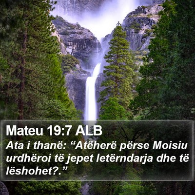 Mateu 19:7 ALB Bible Verse Image