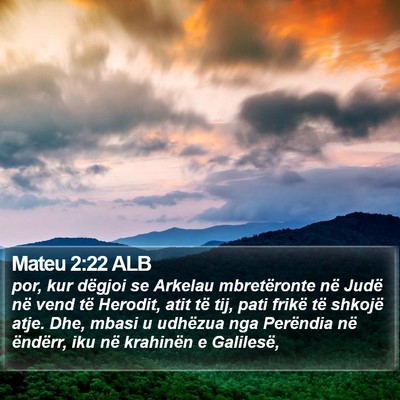 Mateu 2:22 ALB Bible Verse Image