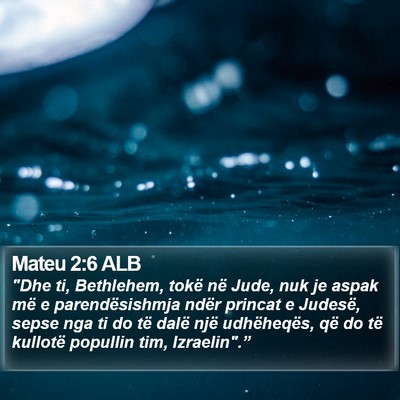 Mateu 2:6 ALB Bible Verse Image