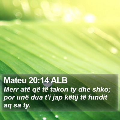 Mateu 20:14 ALB Bible Verse Image