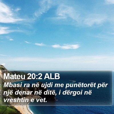 Mateu 20:2 ALB Bible Verse Image