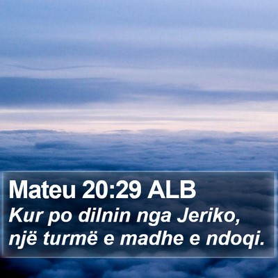 Mateu 20:29 ALB Bible Verse Image