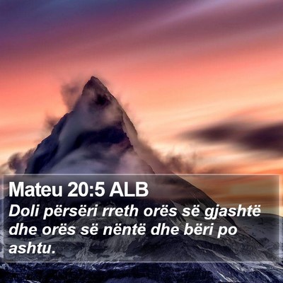 Mateu 20:5 ALB Bible Verse Image