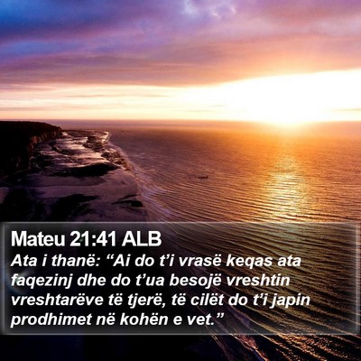 Mateu 21:41 ALB Bible Verse Image