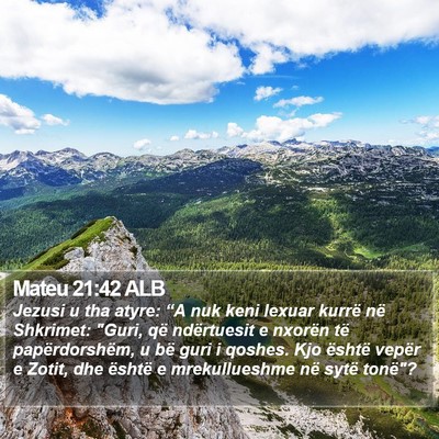 Mateu 21:42 ALB Bible Verse Image