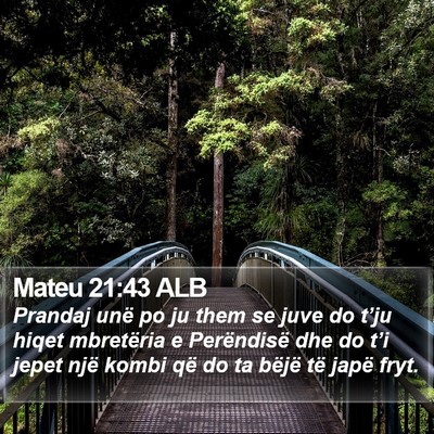 Mateu 21:43 ALB Bible Verse Image