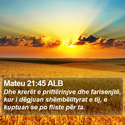 Mateu 21:45 ALB Bible Verse Image