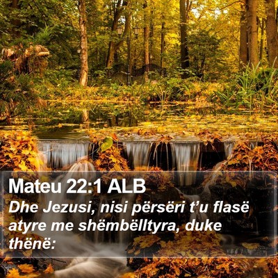 Mateu 22:1 ALB Bible Verse Image