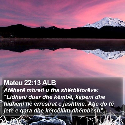 Mateu 22:13 ALB Bible Verse Image