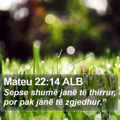 Mateu 22:14 ALB Bible Verse Image
