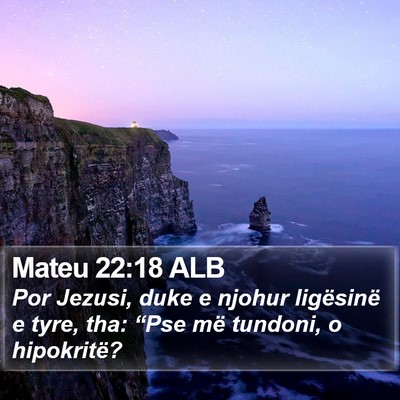 Mateu 22:18 ALB Bible Verse Image