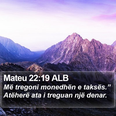 Mateu 22:19 ALB Bible Verse Image