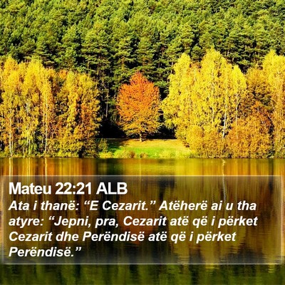 Mateu 22:21 ALB Bible Verse Image