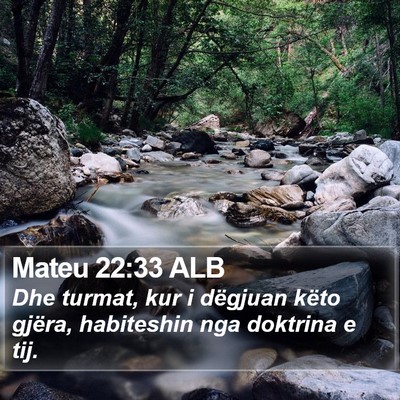 Mateu 22:33 ALB Bible Verse Image