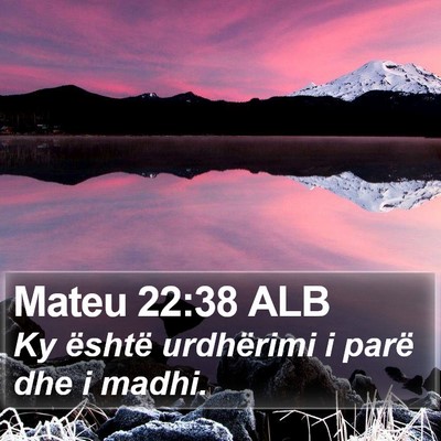 Mateu 22:38 ALB Bible Verse Image