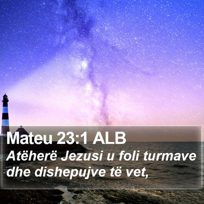 Mateu 23:1 ALB Bible Verse Image