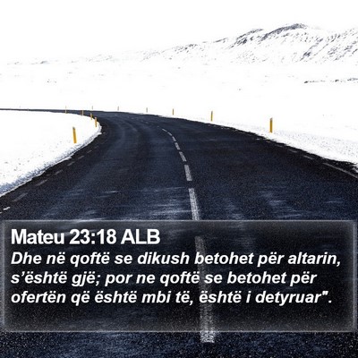 Mateu 23:18 ALB Bible Verse Image