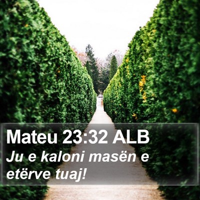 Mateu 23:32 ALB Bible Verse Image