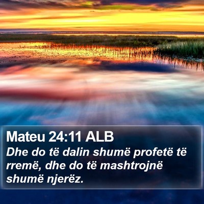 Mateu 24:11 ALB Bible Verse Image