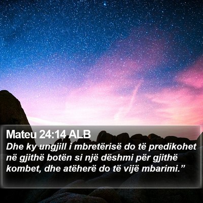 Mateu 24:14 ALB Bible Verse Image