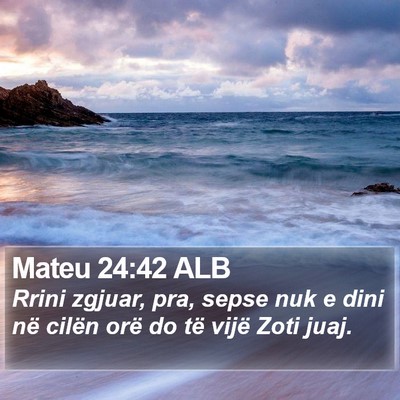 Mateu 24:42 ALB Bible Verse Image