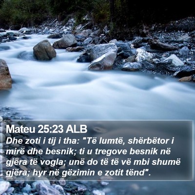 Mateu 25:23 ALB Bible Verse Image