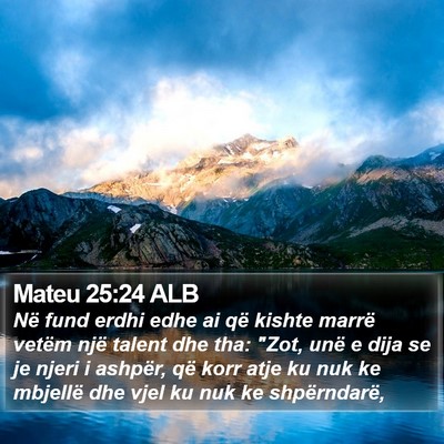 Mateu 25:24 ALB Bible Verse Image