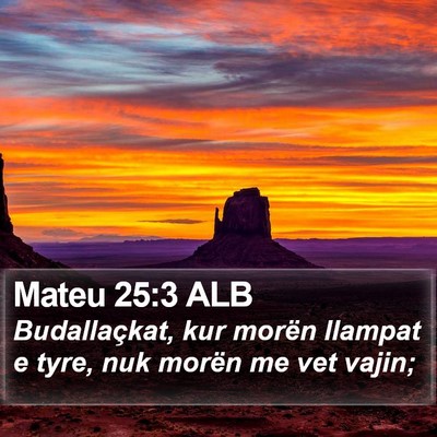 Mateu 25:3 ALB Bible Verse Image