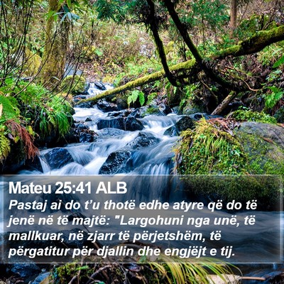 Mateu 25:41 ALB Bible Verse Image