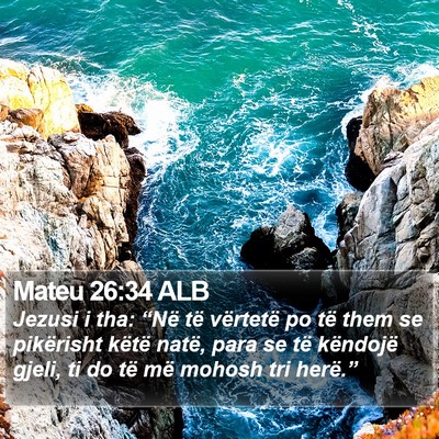Mateu 26:34 ALB Bible Verse Image