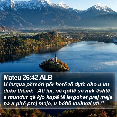Mateu 26:42 ALB Bible Verse Image