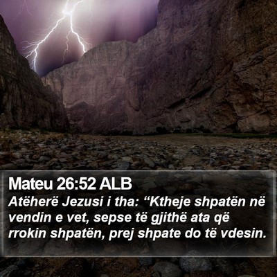 Mateu 26:52 ALB Bible Verse Image