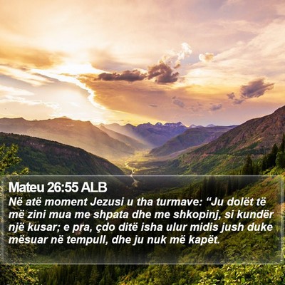 Mateu 26:55 ALB Bible Verse Image