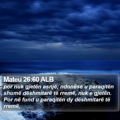 Mateu 26:60 ALB Bible Verse Image