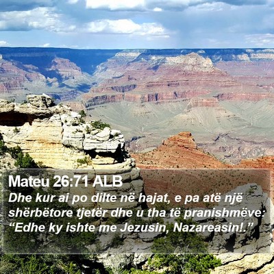 Mateu 26:71 ALB Bible Verse Image