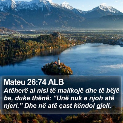 Mateu 26:74 ALB Bible Verse Image