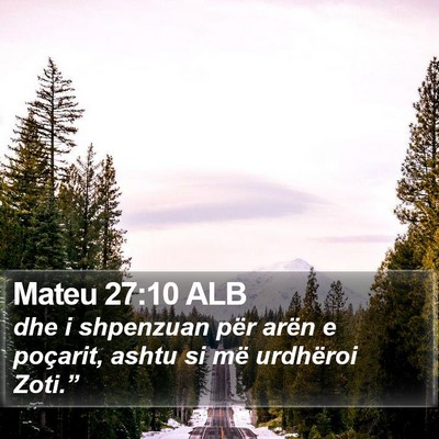 Mateu 27:10 ALB Bible Verse Image