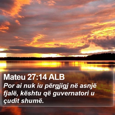 Mateu 27:14 ALB Bible Verse Image
